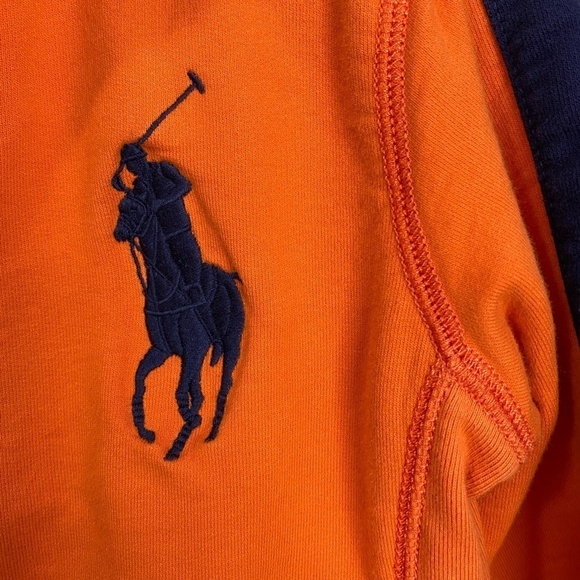 Polo by Ralph Lauren Kid's Orange Zip Up Sweatshirt Jacket‎ Size 6 - Picture 3 of 12